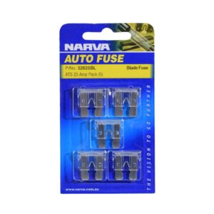 Narva 25 amp white standard ATS blade fuse blister pack of 5