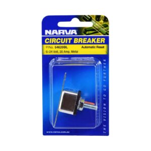 20 amp automatic reset metal circuit breaker blister pack