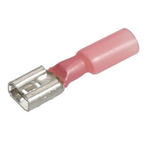 Female blade heatshrink terminal 6.3mm red 50 pack