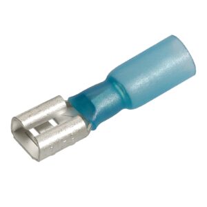 Female blade heatshrink terminal 6.3mm blue 50 pack