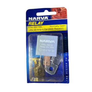 Narva 24V 30A 4 pin normally open relay with resistor blister pack