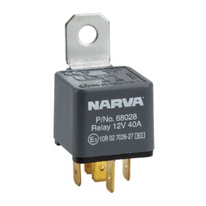 Narva 12V 40A 5 pin normally open relay with resistor blister pack