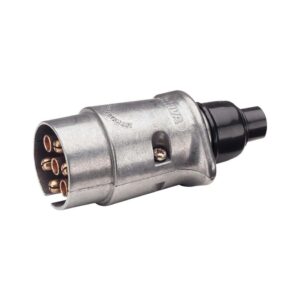 Narva 7 pin large round metal trailer plug