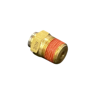 Brass 8mm push-in air brake connector with 3/8 NPTF male thread