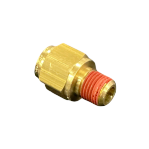 Brass 12mm push-in air brake connector with 3/8 NPT male thread