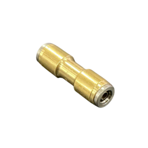 Brass 6mm air brake union with equal push-in tube ports