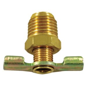 Brass drain cock 1/4 NPT screw style air system tap