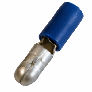 Blue male bullet crimp terminal pack of 100 for trailer wiring