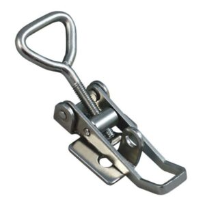 Small zinc plated tray body fastener for trailer latch hardware