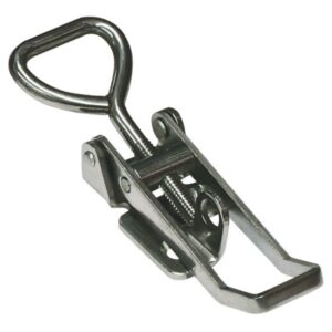 Large zinc plated tray body fastener for trailer tray latch