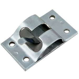 Heavy duty zinc-plated catch plate with security spring