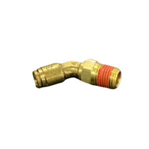 1/4 NPT push-in elbow with 45-degree swivel body