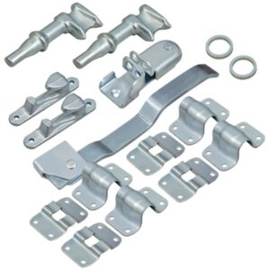 34mm zinc plated trailer door lock kit with bolt-on keeper
