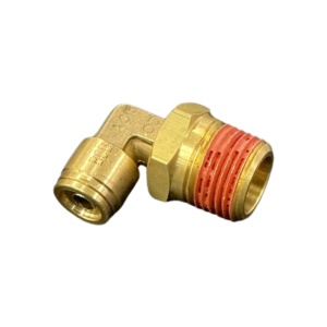 Brass 3/8in x 1/2 NPT air brake push-in male elbow