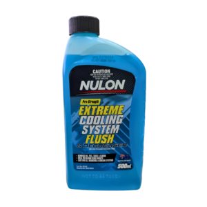 Nulon Cooling System Flush & Degreaser 500ml blue liquid radiator oil remover bottle
